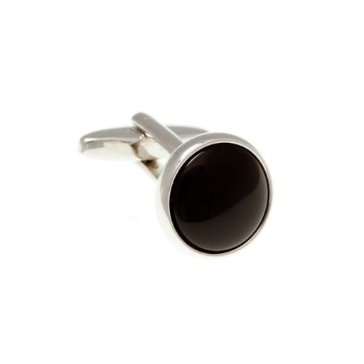 Round Black Onyx Cufflinks